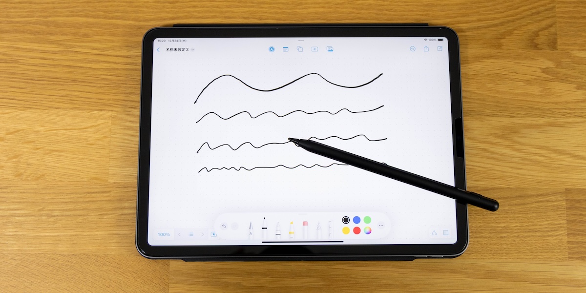 ESRスライタスペンで書いている